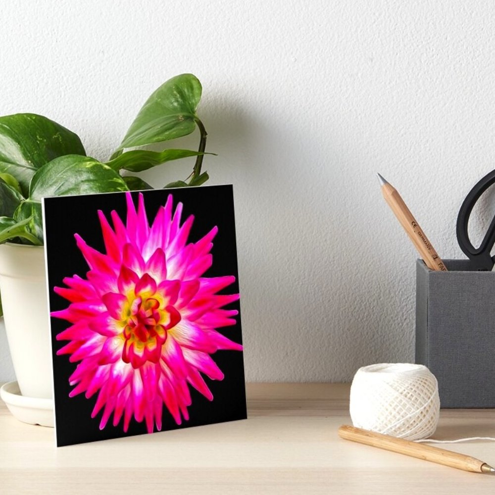 Digital Art "Prettiest in Pink" 8x8" Print Board - Picture 2 of 2